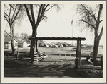 Entrance and view of Kern migrant camp. California