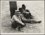 Waiting for the semi-monthly relief checks at Calipatria, California