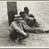 Waiting for the semi-monthly relief checks at Calipatria, California