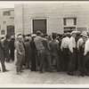 Waiting for the semi-monthly relief checks at Calipatria, California