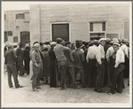 Waiting for the semi-monthly relief checks at Calipatria, California