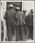 Waiting for the semi-monthly relief checks at Calipatria, California