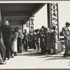 Waiting for the semi-monthly relief checks at Calipatria, California