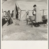 Washing facilities for families in migratory pea pickers' camp. Imperial Valley, California. Mostly Oklahomans and Texans