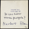 Herbert Blau, co-founder of The Actor's Workshop