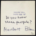 Herbert Blau, co-founder of The Actor's Workshop