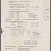 Handwritten note with time I (18 sequences) for Merce Cunningham's Suite for Five in Space and Time