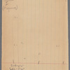 Handwritten list of timings for Merce Cunningham's Summerspace