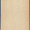 Handwritten list of timings for Merce Cunningham's Summerspace
