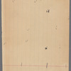 Handwritten list of timings for Merce Cunningham's Summerspace
