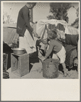 Drought refugees in migratory agricultural workers' camp. California