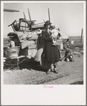 Missouri family of five, seven months from the drought area. "Broke, baby sick, car trouble." U.S. 99 near Tracy, California