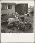 Children from Chickasaw, Oklahoma, in a potato pickers' camp near Shafter, California