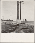 Sign on U.S. Highway 99 near Shafter, California