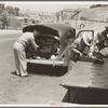 Inspection station on the California-Arizona state line maintained by the California Department of Agriculture to prevent the spread of plant pests. Yuma, Arizona