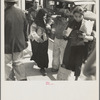 El Paso housewives after a day's shopping in Juarez, Mexico where they benefit by the rate of exchange. Texas
