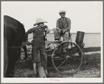 Farmer and son near Stanton, Texas. Haven't made a crop of cotton since 1932