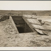 Storm cellar on the Texas plains. West Texas Panhandle