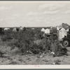 Outskirts of oil boom town. No living quarters available in town. Hundreds of families pouring in for jobs. Texas