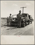 Migrant oil worker and family near Odessa, Texas