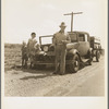 Migrant oil worker and family near Odessa, Texas