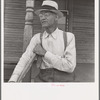 Farm owner near Memphis, Texas. He says, "I'd rather have renters than tractors on my place. I oppose the tractors. It puts too many off the land. I went to my limit, more than most, and kept my renters until this year. But I got seven hundred behind on my taxes, so I need all I can get."