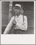 Farm owner near Memphis, Texas. He says, "I'd rather have renters than tractors on my place. I oppose the tractors. It puts too many off the land. I went to my limit, more than most, and kept my renters until this year. But I got seven hundred behind on my taxes, so I need all I can get."
