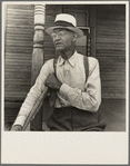 Farm owner near Memphis, Texas. He says, "I'd rather have renters than tractors on my place. I oppose the tractors. It puts too many off the land. I went to my limit, more than most, and kept my renters until this year. But I got seven hundred behind on my taxes, so I need all I can get."