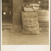 Front of general store in small cotton town. Texas