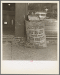 Front of general store in small cotton town. Texas