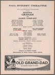 Martha Graham and Dance Company at the 54th Street Theatre
