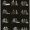 Keysheet depicting John Kander, Fred Ebb and unidentified man during rehearsals for the stage production Cabaret