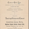 Grand vocal and orchestral concert given by Countess Gilda Ruta