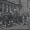 Crowd outside the New York Public Library. New York, NY