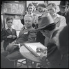 Artist drawing a portrait. New York, NY