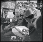 Artist drawing a portrait. New York, NY