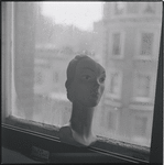 Mannequin head in window. New York, NY