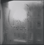 Drawing on frosted window. New York, NY