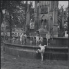 Children playing in fountain