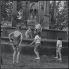Children playing in fountain