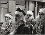 N.Y.City, Volunteers for America, Santas on bus going to their assigned stations