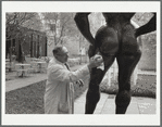 Museum of Modern Art, N.Y.City, Gaston Lachaise statue, retouching after return from Moscow