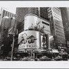 Swatch, Ellen Tracy, Smokey Joes Cafe Broadway show, Beauty and the Beast Musical at the Palace Theatre billboard advertisements above the DoubleTree Guest Suites hotel in Times Square area