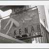 Claudia Schiffer for Kenar on billboard advertisement in Times Square area