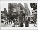Calvin Klein billboard advertisement above Nathan's Famous store in Times Square