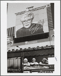 Sally Jessy Rafael on billboard advertisement in Times Square area