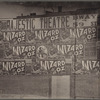 Posters advertising the stage production The Wizard of Oz plastered on building during run at the Majestic Theatre