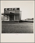 Abandoned cafe in Carey, Texas. Carey is fast becoming a ghost town of the Texas plains