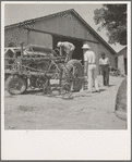 Aldridge Plantation, Mississippi. Tractor drivers are not allowed to do anything but drive tractors. Repairs are made by the mechanic at the plantation garage