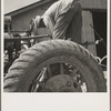 The tractor driver is colored. His wages when he works is one dollar and fifty cents a day as long as there is daylight. Aldridge Plantation, [near Leland] Mississippi